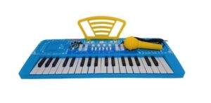 ORGANO TECLADO ELECTRONICO C/MICROFONO 37 KEYS VR3 MTK008 9 MODELO: C - MTK008 CELESTE - Imagen 2