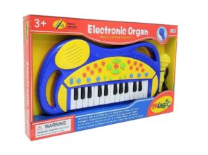 ORGANO CON MICROFONO A PILAS VR1 BO-6 MODELO AZUL - Imagen 4