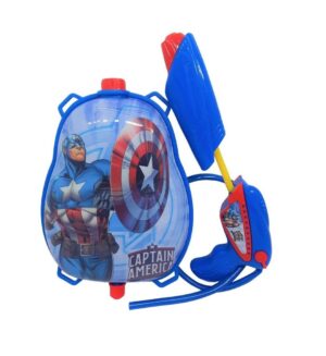 MOCHILA DE AGUA C/ PISTOLA CAPITAN AMERICA MARVEL VR1 8557 CAPTAIN AMERICA