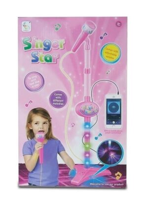 MICROFONO INFANTIL KARAOKE LUZ Y SONIDO MP3 VR2 8830 8831 MICROFONO SINGER NENA