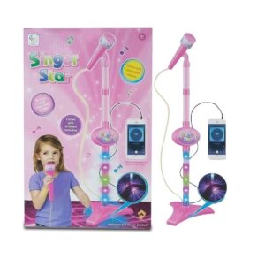 MICROFONO INFANTIL KARAOKE LUZ Y SONIDO MP3 VR2 8830 8831 MICROFONO SINGER NENA - Imagen 3