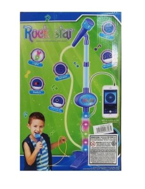 MICROFONO INFANTIL KARAOKE LUZ Y SONIDO MP3 VR1 8830 8831 MICROFONO ROCK NENE