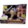 DINOSAURIO TRICERATOP LUCES SONIDOS Y MOVIMIENTOS VR1 WS5301 MARRON