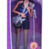 MUNECA PALOMA GLAMN CON RULOS Y GUITARRA 30 CM VR2 6097 TOP AZUL