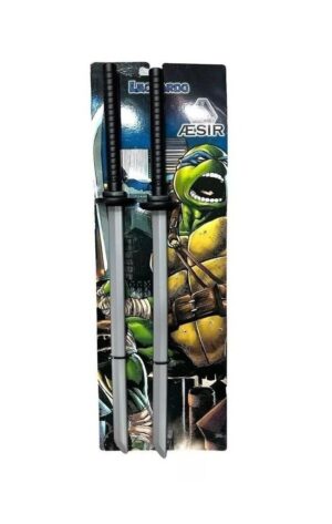 TORTUGA NINJA ARMA ESPADA X 2 PLASTICO LEONARDO COD 8141