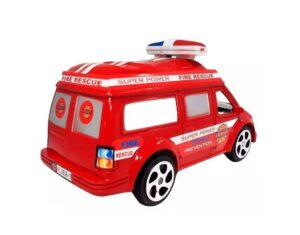 CAMIONETA A FRICCION AMBULANCIA POLICIA BOMBERO COD 2638 BOMB - Imagen 3