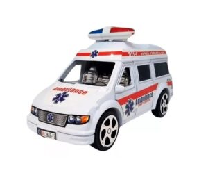 CAMIONETA A FRICCION AMBULANCIA POLICIA BOMBERO COD 2638 AMBU - Imagen 2