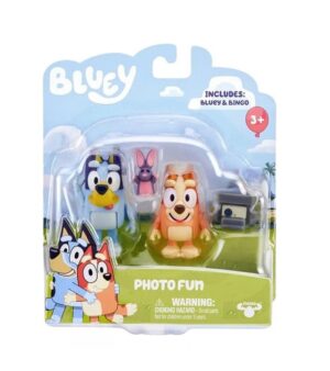 BLUEY FIGURA ARTICULADA BLISTER X 2 PHOTO FUN COD 13082 PHOTO FUN