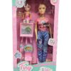 MUÑECA TINY Y SU HERMANA APRENDEMOS A PINTAR COD 54461 ROSA