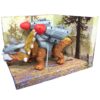 DINOSAURIO TRICERATOPS LANZA COHETES LUZ SONIDO COD 54335 MARRON - Imagen 2