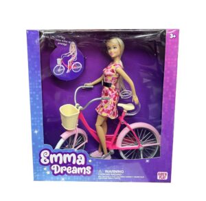 MUÑECA EMMA DREAMS CON BICICLETA COD SUR1006 RUBIA