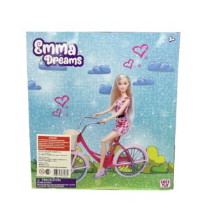 MUÑECA EMMA DREAMS CON BICICLETA COD SUR1006 RUBIA - Imagen 4