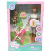 MUÑECA TINY EMBARAZADA C/ SU COCHECITO E HIJA COD 53865 MODEL 2