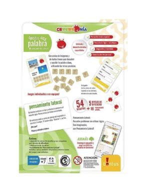JUEGO DE MESA CEREBRONIA 4 PISTAS UNA PALABRA BONTUS COD 653 - Imagen 2