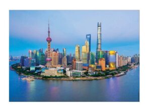 PUZZLE EDUCA X 1000 SHANGHAI AL ATARDECER COD 19254 - Imagen 2