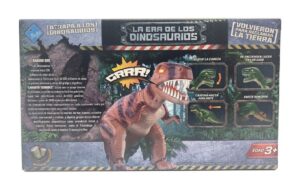 DINOSAURIO CON LUZ SONIDO Y MOVIMIENTO 15 CM COD 6676 MARRON - Imagen 2