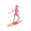 MUÑECA PALOMA SURFISTA 30 CM CON ACCESORIOS COD 7737 ROSA - Imagen 2
