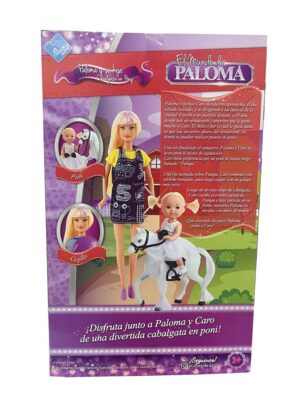 MUNECA PALOMA Y SU HIJA CARO CABALGATA EN PONY COD 7568 BLANCO - Imagen 4