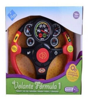 VOLANTE DIDACTICO INFANTIL FORMULA 1 CON VIBRACION VR1 7445 VOLANTE ROJO