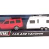 TEAMSTERZ CAMIONETA METAL CON CASA RODANTE COD 14019 ROJO