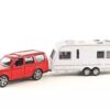 TEAMSTERZ CAMIONETA METAL CON CASA RODANTE COD 14019 ROJO - Imagen 2