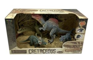 CRETACEOUS SET DE DINOSAURIOS X 4 PARTES MOVILES VR1 99550 MODELO 01