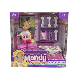 MUÑECA MANDY HORA DE COCINAR CON ACCESORIOS COD 2684 - Imagen 3