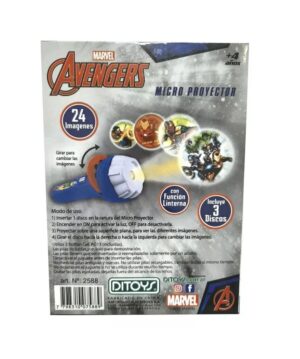 AVENGERS LINTERNA MICRO PROYECTOR DITOYS COD 2588 BLANCO - Imagen 3