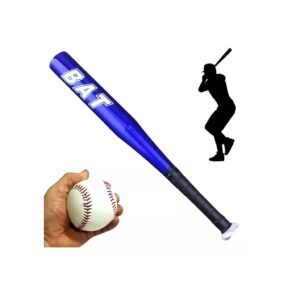 BATE DE ALUMINIO BASEBALL GRANDE CON PELOTA 83 CM COD 3070 AZUL - Imagen 3