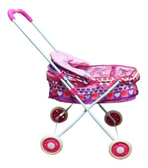 COCHE CUNA PARA MUÑECA 4 RUEDAS DE CAÑO 4 RUEDAS GOMA COD 23881 - Imagen 4