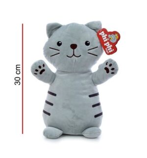 PELUCHE GATO PARADO 30 CM PHI PHI TOYS COD 5453 GRIS - Imagen 4