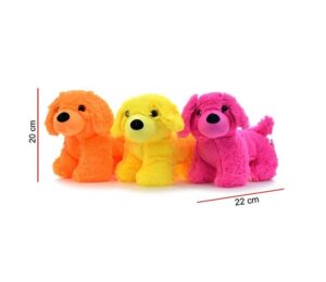 PELUCHE PERRITO COLORIDO 20 CM COD 4474 AMARILLO - Imagen 2