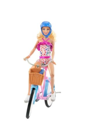 MUNECA BARBIE CON BICICLETA DIA DE PASEO COD HBY28 - Imagen 4