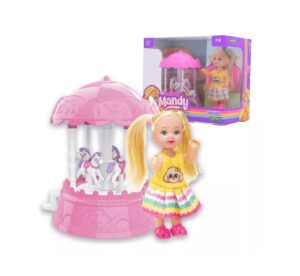 MUÑECA MANDY CON CARRUSEL CABALLOS COD 2676 - Imagen 3