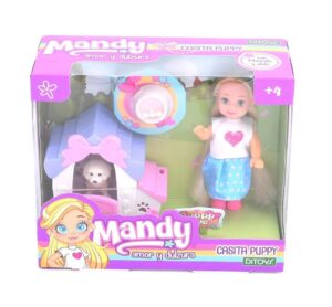 MUÑECA MANDY CASITA CON MASCOTA COD 2678