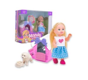 MUÑECA MANDY CASITA CON MASCOTA COD 2678 - Imagen 2