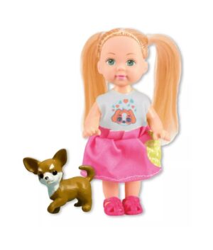 MUÑECA MANDY 11 CM CON MASCOTA PUPPY COD 2682 BLANCO - Imagen 2