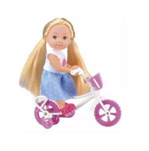 MUÑECA MANDY 11 CM EN BICICLETA CON CASCO COD 2685 - Imagen 2