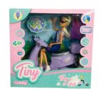 MUNECA TINY CON LENTES Y SU MOTO FASHION COD 54459 AZUL