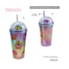 VASO TRENDY DOBLE CAPA REFRIGERANTE CON SORBETE COD 17388 HELADO - Imagen 2