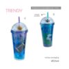 VASO TRENDY DOBLE CAPA CON SORBETE COD 17386 FUTBOL - Imagen 2
