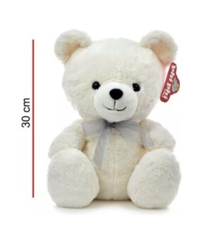 PELUCHE OSO SENTADO 30 CM CON MOÑO PHI PHI TOYS COD 8145 BLANCO - Imagen 4