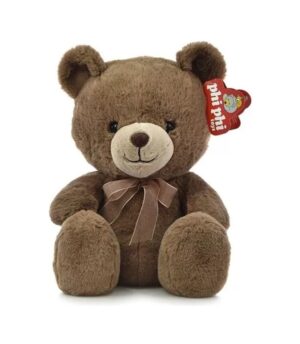 PELUCHE OSO SENTADO 30 CM CON MOÑO PHI PHI TOYS COD 8145 MARRON