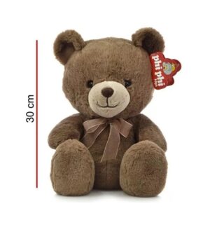 PELUCHE OSO SENTADO 30 CM CON MOÑO PHI PHI TOYS COD 8145 MARRON - Imagen 4