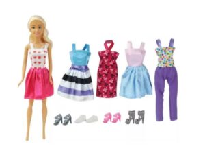 MUÑECA BONNIE PINK FASHION CON VESTIDOR COD B608 - Imagen 2