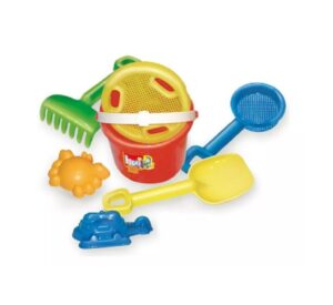 SET JUEGO DE PLAYA BALDE GRANDE  CON ACC LUNI 7 PZS COD 1686 - Imagen 2