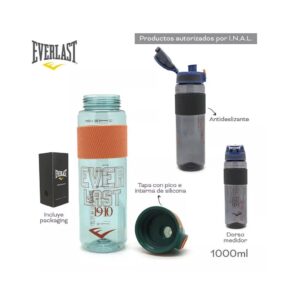 BOTELLA DE AGUA EVERLAST DEPORTIVA 1000 ML COD 17370 GRIS - Imagen 4