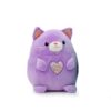 PELUCHE ANIMALES 18 CM SPANDEX CON CORAZON COD 8214 VIOLETA