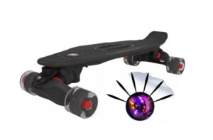 SKATE MOOLAHH VINY RUEDA SILICONA CON LUZ LED COD 19518 NEGRO - Imagen 2