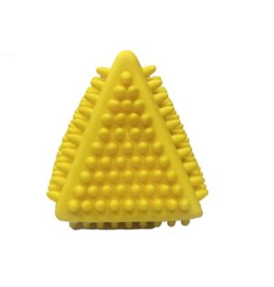 TRIANGULO DE GOMA ESTIMULACION PINCHES Y CHIFLE COD 5020 AMARILLO - Imagen 2